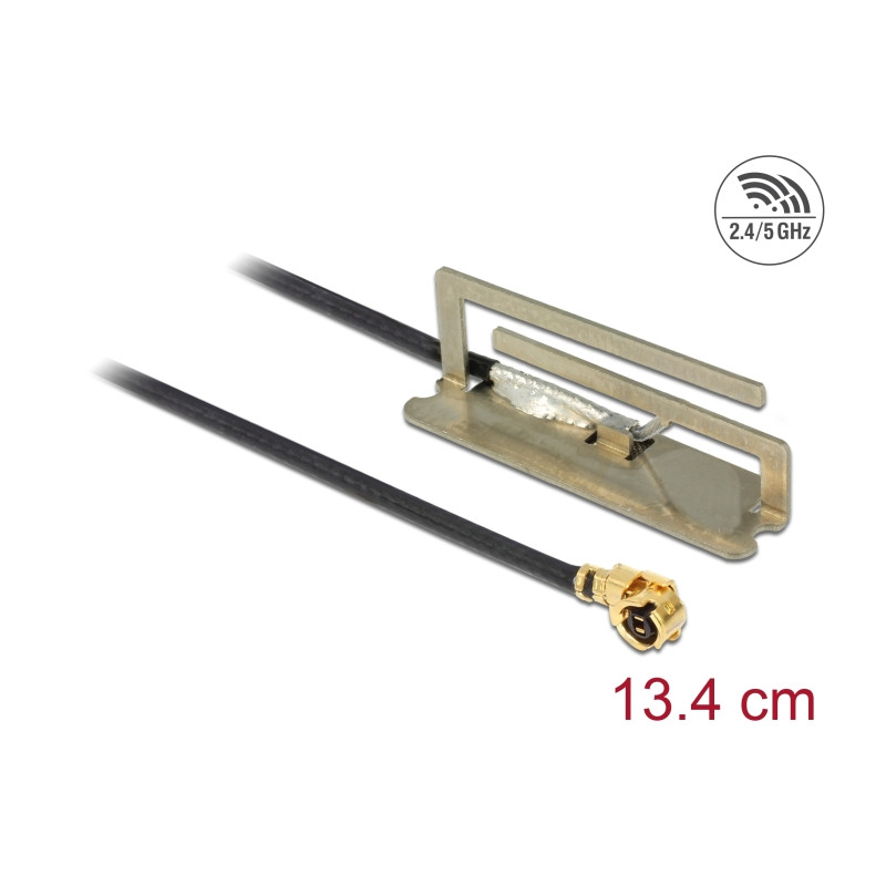 Delock WLAN 802.11 ac/a/h/b/g/n Antenne I-PEX Inc., MHF® I Stecker 1,5 dBi 13,4 cm PIFA intern