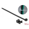 Delock Schraubhalter 23 x 16 mm mit Kabelbinder L 150 x B 7,2 mm schwarz