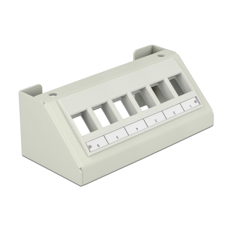 Delock Keystone Multimedia Panel 6 Port grau