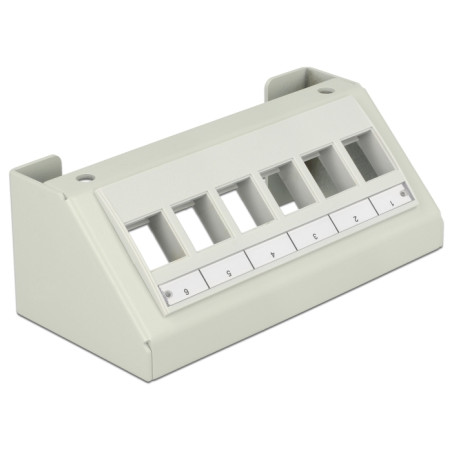 Delock Keystone Multimedia Panel 6 Port grau