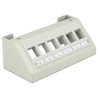 Delock Keystone Multimedia Panel 6 Port grau