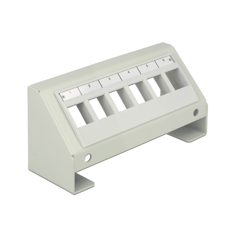 Delock Keystone Multimedia Panel 6 Port grau