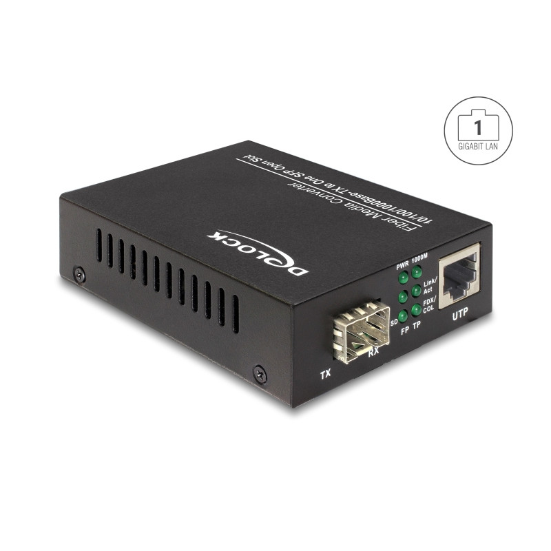 Delock Medienkonverter 10/100/1000Base-T zu SFP