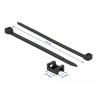 Delock Schraubhalter 23 x 16 mm mit Kabelbinder L 150 x B 7,2 mm schwarz