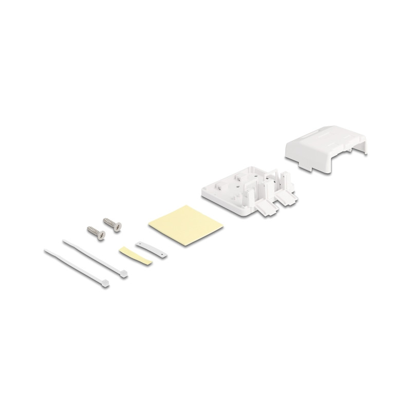Delock Keystone Leergehäuse 2 Port mit Staubschutz