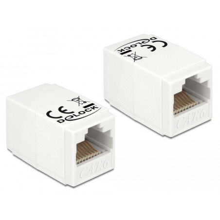 Delock Adapter RJ45 Buchse - RJ45 Buchse Cat.6 UTP kompakt