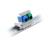 Delock Keystone Metall Halterung 2 Port für Hutschiene
