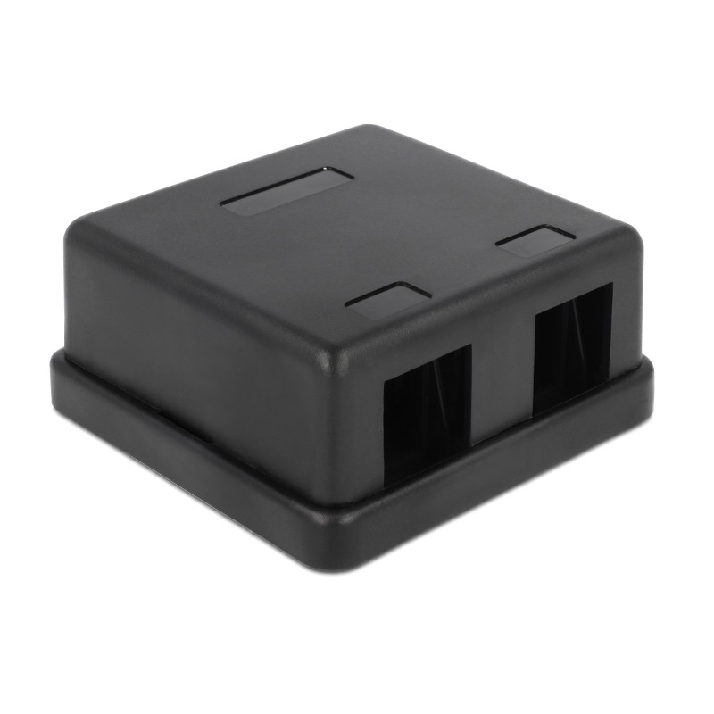 Delock Keystone Leergehäuse 2 Port schwarz
