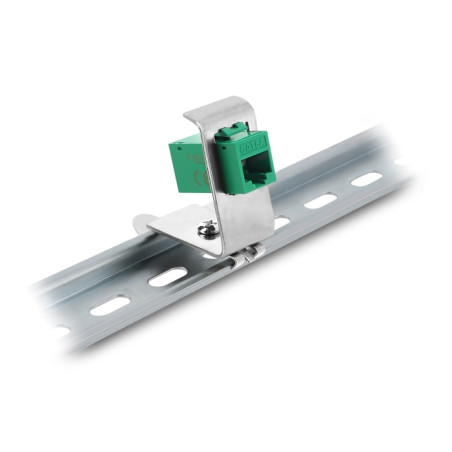 Delock Keystone Metall Halterung 1 Port für Hutschienen