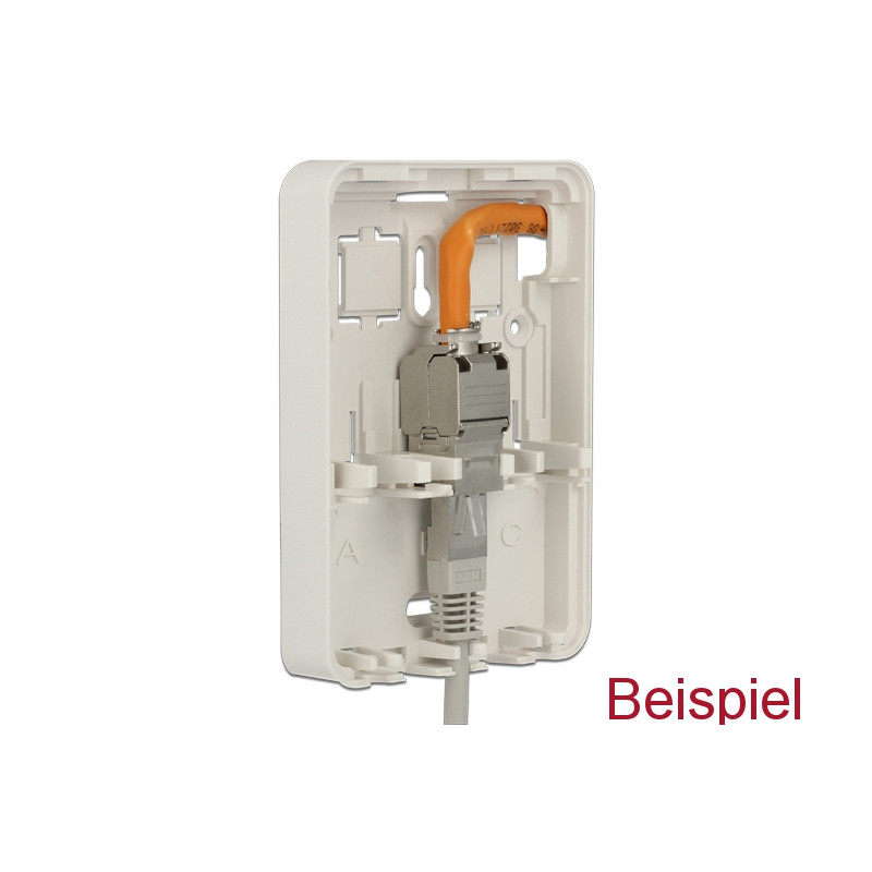 Delock Keystone Leergehäuse 3 Port geschlossen