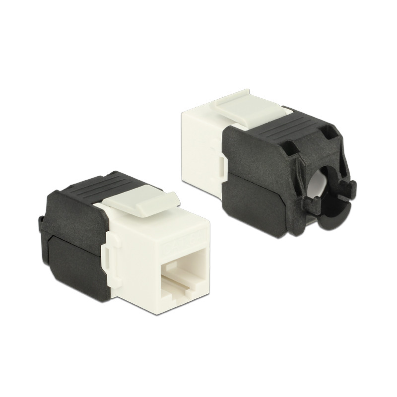 Delock Keystone Modul RJ45 Buchse - LSA Cat.6A UTP weiß