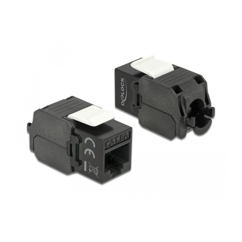 Delock Keystone Modul RJ45 Buchse - LSA Cat.6A UTP schwarz