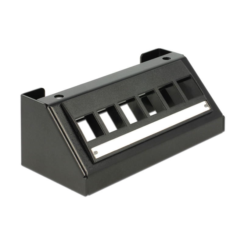 Delock Keystone Multimedia Panel 6 Port schwarz