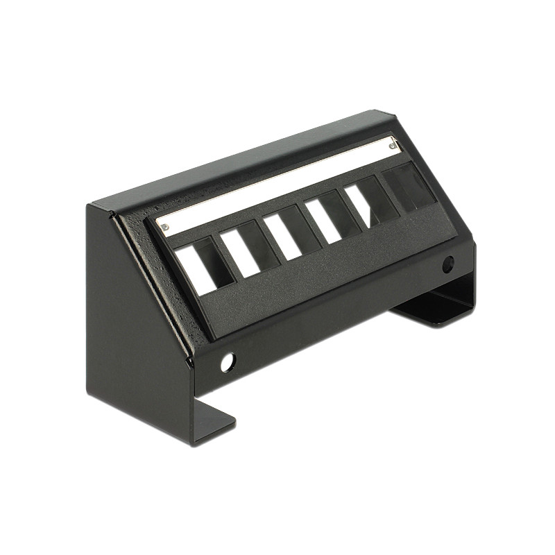 Delock Keystone Multimedia Panel 6 Port schwarz