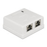 Delock Netzwerk Anschlussdose 2 Port Cat.6