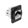 Delock Keystone Halterung 1 Port für D-Typ