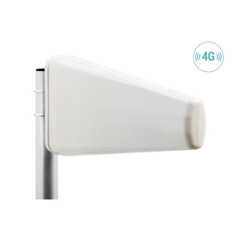 Delock LTE Antenne SMA Stecker 9 - 11 dB direktional mit Anschlusskabel (RG-58, 5 m) weiß outdoor