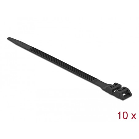 Delock Kabelbinder mit Doppelkopf L 1000 x B 9 mm schwarz 10 Stück