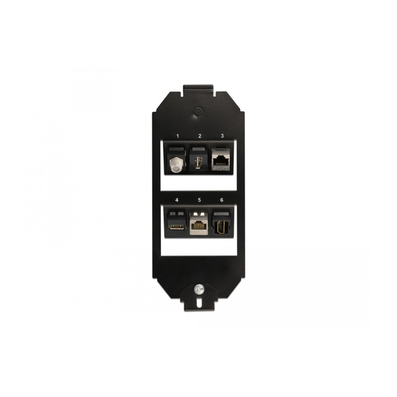 Delock Keystone Halterung 6 Port für Bodentank