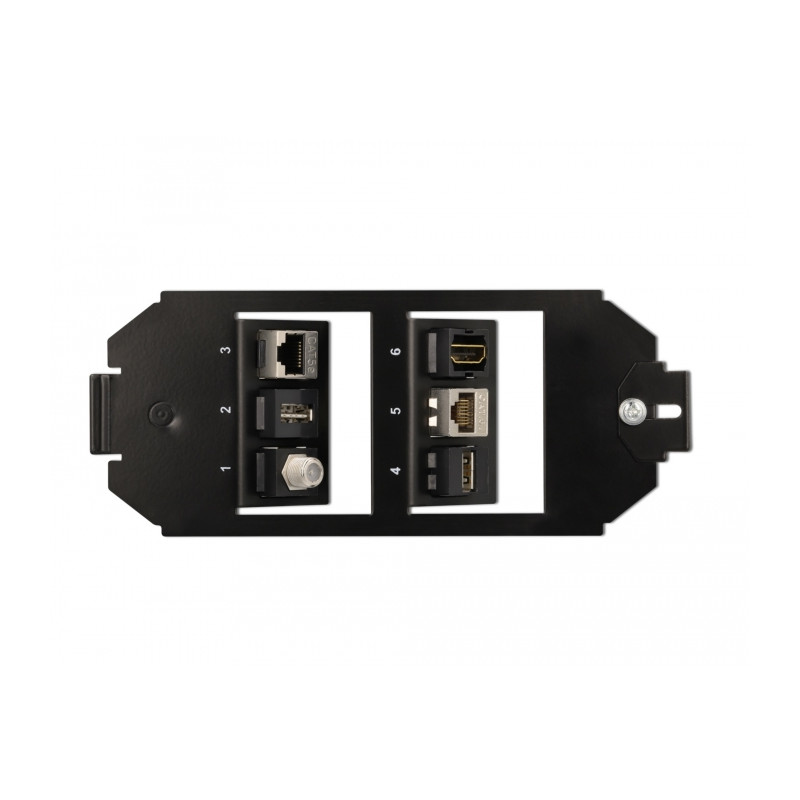 Delock Keystone Halterung 6 Port für Bodentank