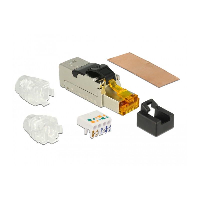 Delock RJ45 Stecker feldkonfektionierbar Cat.6A Metall