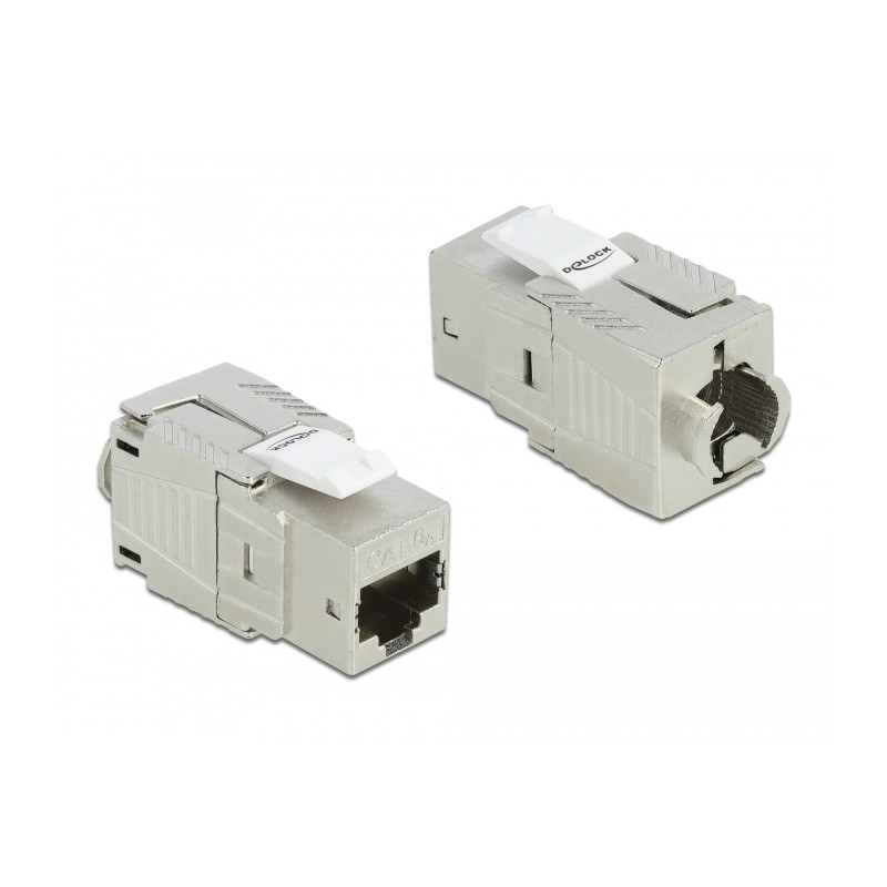 Delock Keystone Modul RJ45 Buchse Cat.6A werkzeugfrei