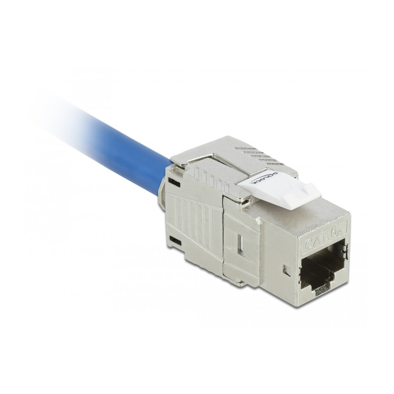 Delock Keystone Modul RJ45 Buchse Cat.6A werkzeugfrei