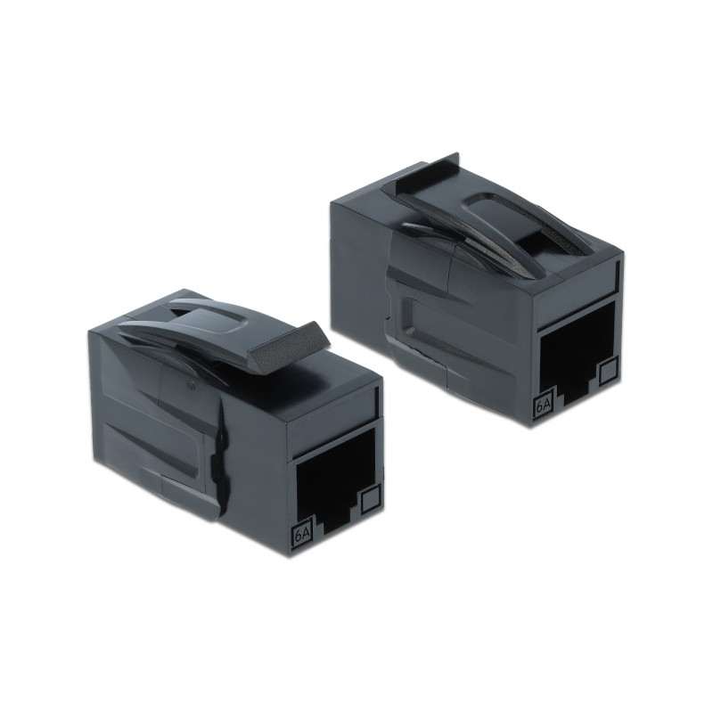 Delock Keystone Modul RJ45 Buchse - RJ45 Buchse Cat.6A UTP schwarz