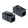 Delock Keystone Modul RJ45 Buchse - RJ45 Buchse Cat.6A UTP schwarz