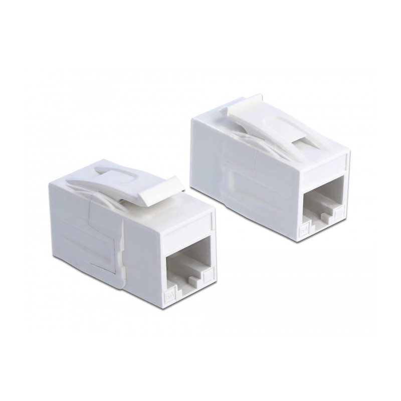 Delock Keystone Modul RJ45 Buchse - RJ45 Buchse Cat.6A UTP weiß