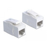 Delock Keystone Modul RJ45 Buchse - RJ45 Buchse Cat.6A UTP weiß