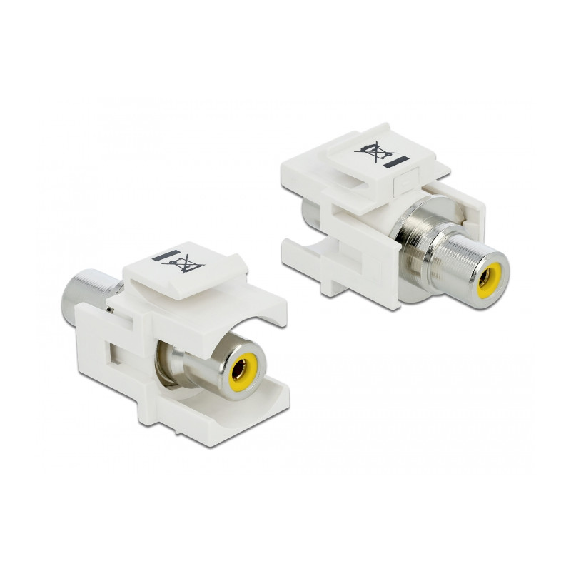 Delock Keystone Modul Cinch Buchse - Cinch Buchse gelb / weiß