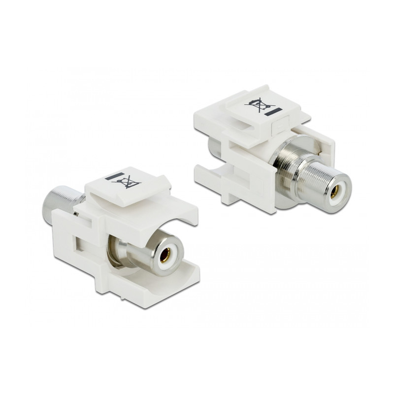 Delock Keystone Modul Cinch Buchse - Cinch Buchse weiß / weiß
