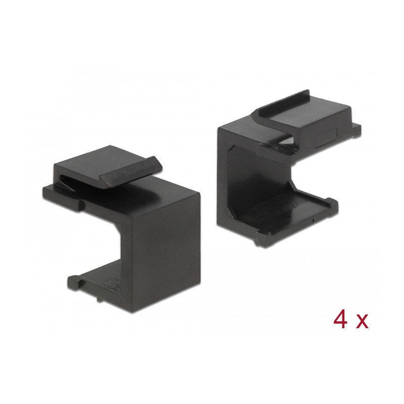 Delock Keystone Abdeckung schwarz 4 Stück