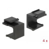 Delock Keystone Abdeckung schwarz 4 Stück