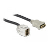 Delock Keystone Modul HDMI Buchse 250° - HDMI Buchse mit Kabel weiß