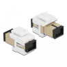 Delock Keystone Modul SC Simplex Buchse zu SC Simplex Buchse beige / weiß