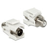 Delock Keystone Modul IEC Stecker - F Buchse weiß