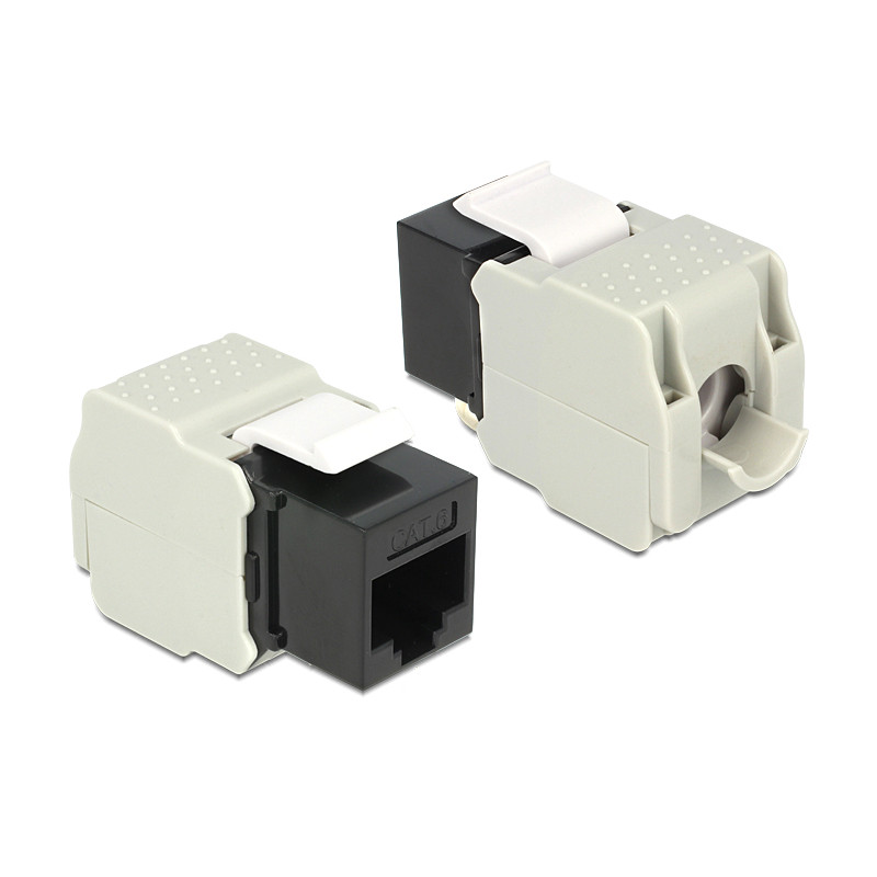Delock Keystone Modul RJ45 Buchse - LSA Cat.6 UTP schwarz