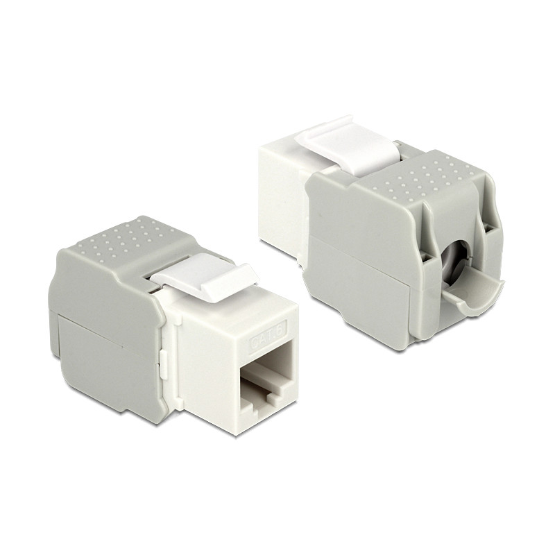 Delock Keystone Modul RJ45 Buchse - LSA Cat.6 UTP weiß