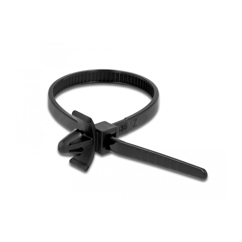 Delock Kabelbinder mit Spreizanker L 160 x B 4 mm schwarz 10 Stück