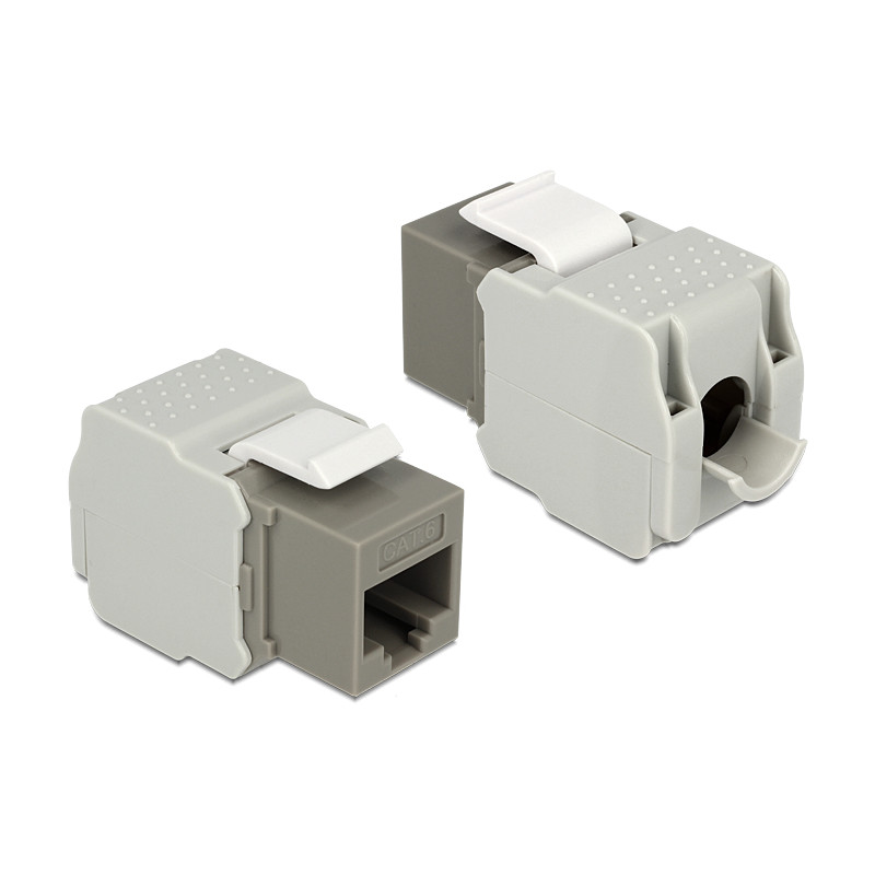 Delock Keystone Modul RJ45 Buchse - LSA Cat.6 UTP grau