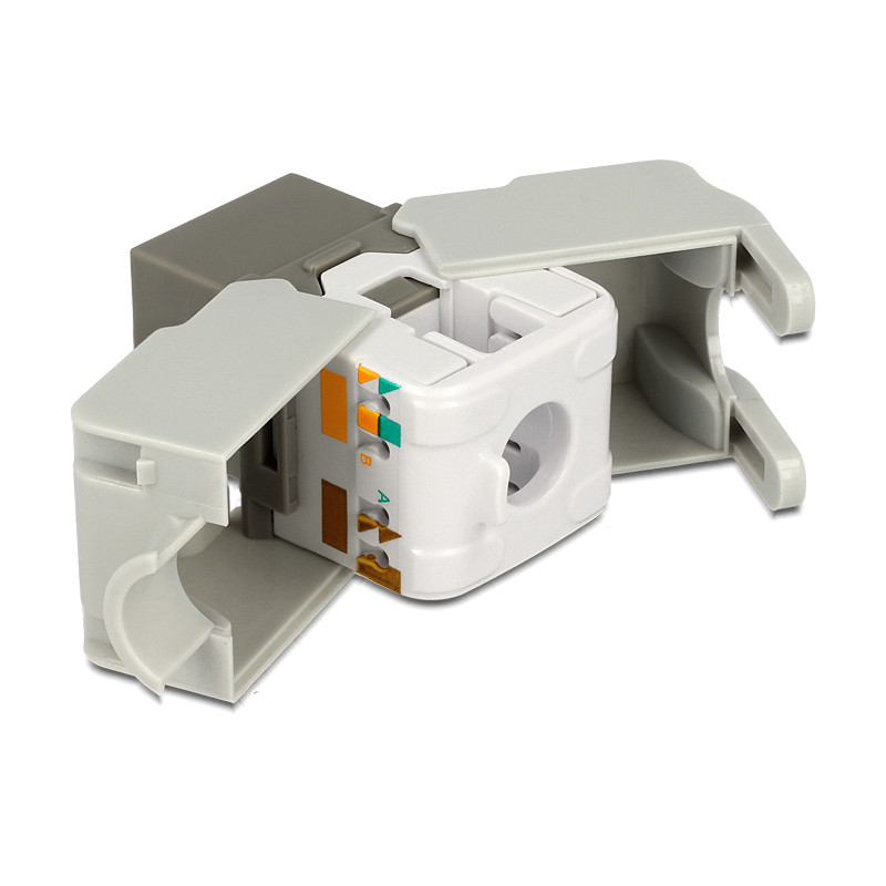 Delock Keystone Modul RJ45 Buchse - LSA Cat.6 UTP grau