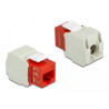 Delock Keystone Modul RJ45 Buchse - LSA Cat.6 UTP rot