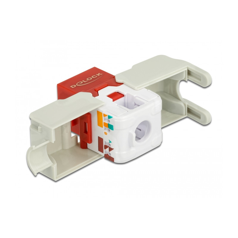 Delock Keystone Modul RJ45 Buchse - LSA Cat.6 UTP rot