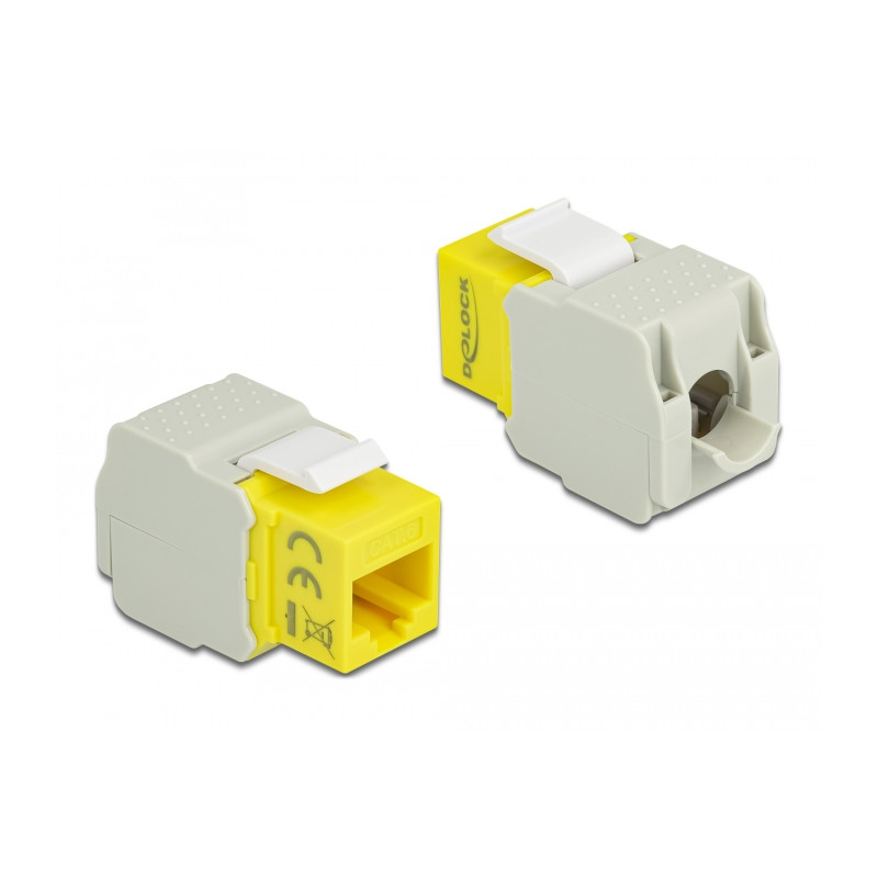 Delock Keystone Modul RJ45 Buchse - LSA Cat.6 UTP gelb