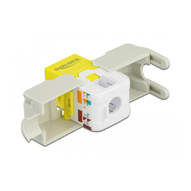 Delock Keystone Modul RJ45 Buchse - LSA Cat.6 UTP gelb