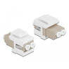 Delock Keystone Modul LC Duplex Buchse zu LC Duplex Buchse beige / weiß