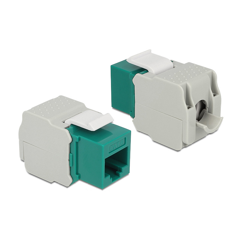 Delock Keystone Modul RJ45 Buchse - LSA Cat.6 UTP grün