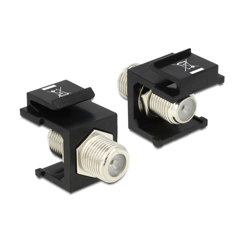 Delock Keystone Modul F Buchse zu F Buchse schwarz
